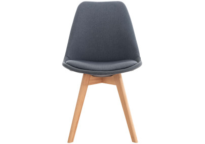 Chaise Linares, tissu gris foncé