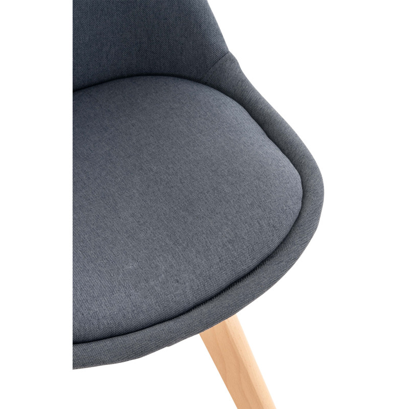 Sedia Linares, tessuto grigio scuro