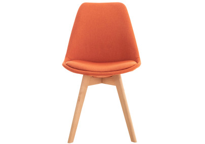 Chaise Linares, tissu orange