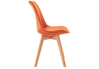 Chaise Linares, tissu orange