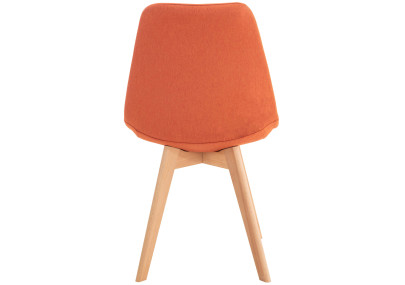 Chaise Linares, tissu orange