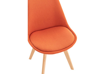 Chaise Linares, tissu orange