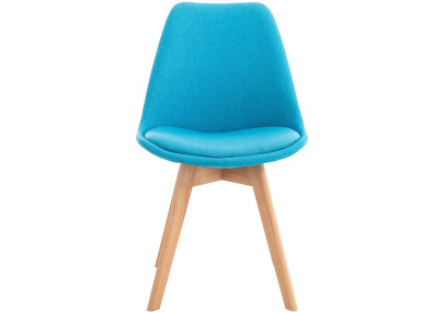 Chaise Linares, tissu turquoise