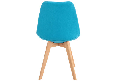 Chaise Linares, tissu turquoise