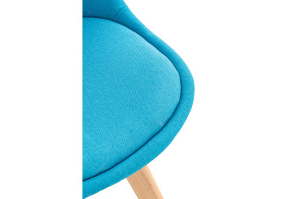 Chaise Linares, tissu turquoise