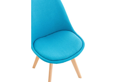 Chaise Linares, tissu turquoise