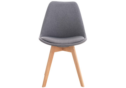 Chaise Linares, tissu gris