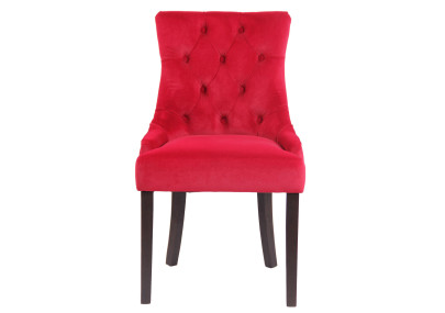 Chaise de salle à manger Aberdeen, velours rouge antique