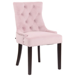 Silla de comedor Aberdeen, terciopelo, rosa antiguo
