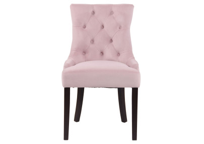 Chaise de salle à manger Aberdeen, velours, rose antique
