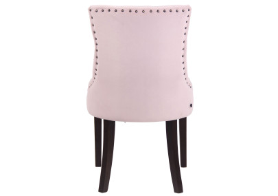 Chaise de salle à manger Aberdeen, velours, rose antique