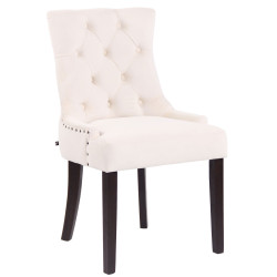 Sedia da pranzo Aberdeen, velluto, crema anticata