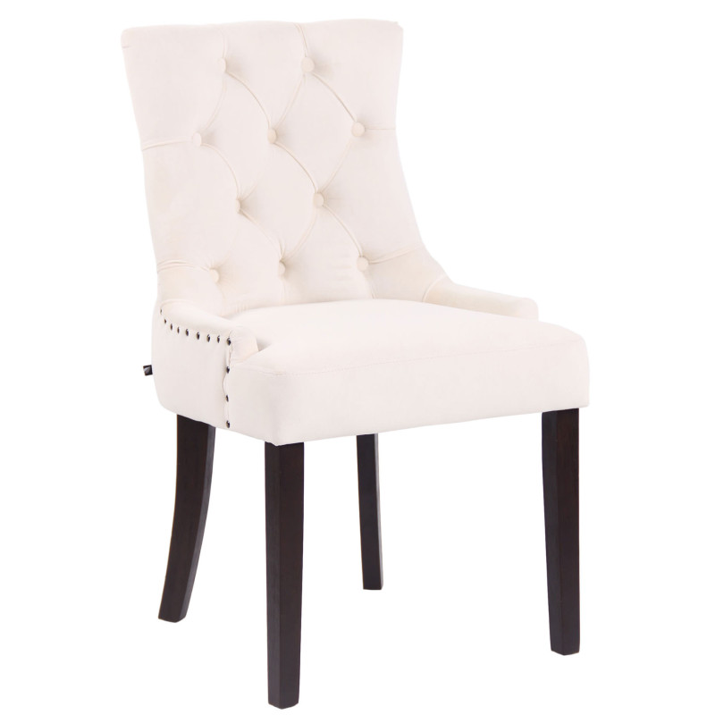 Silla de comedor Aberdeen, terciopelo, crema antiguo