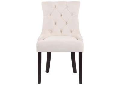 Silla de comedor Aberdeen, terciopelo, crema antiguo