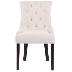 Silla de comedor Aberdeen, terciopelo, crema antiguo