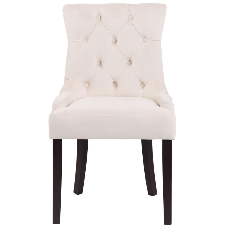 Silla de comedor Aberdeen, terciopelo, crema antiguo
