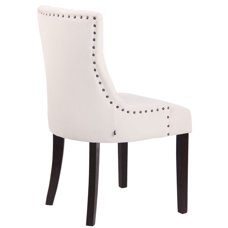 Silla de comedor Aberdeen, terciopelo, crema antiguo