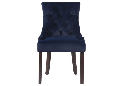 Chaise de salle à manger Aberdeen, velours, bleu antique