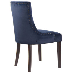 Sedia da pranzo Aberdeen, velluto, blu antico