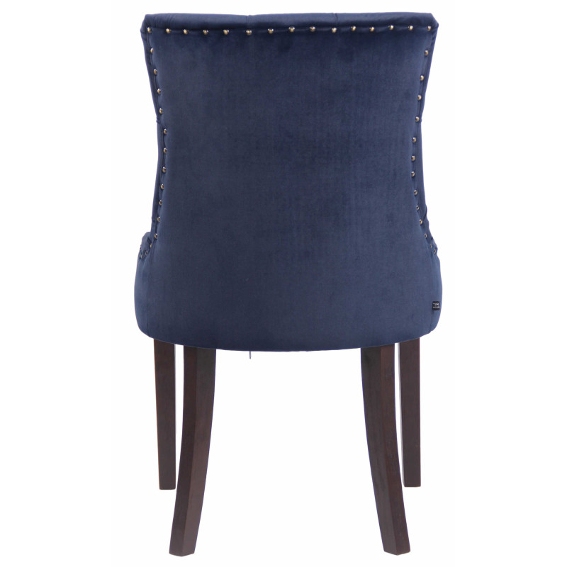 Sedia da pranzo Aberdeen, velluto, blu antico