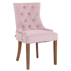 Sedia da pranzo Aberdeen in velluto rosa antico chiaro
