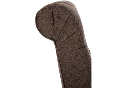 Chaise de salle à manger Lisburn, tissu marron