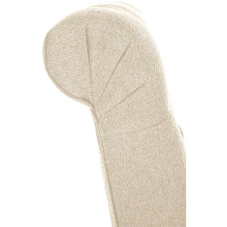 Silla de comedor Lisburn, tela crema