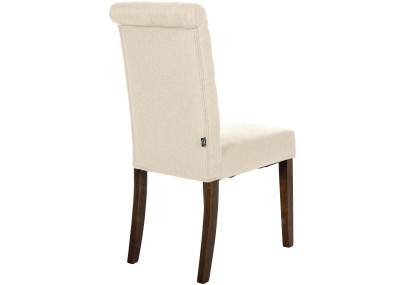 Silla de comedor Lisburn, tela crema