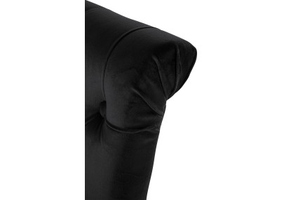 Silla de comedor Lisburn de terciopelo negro