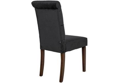 Chaise de salle à manger Lisburn en velours noir