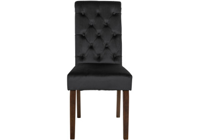Chaise de salle à manger Lisburn en velours noir