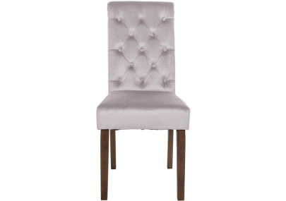 Silla de comedor Lisburn de terciopelo gris