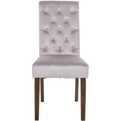 Silla de comedor Lisburn de terciopelo gris