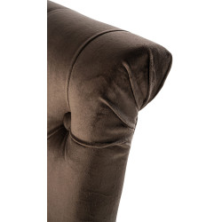 Sedia da pranzo Lisburn, velluto, marrone