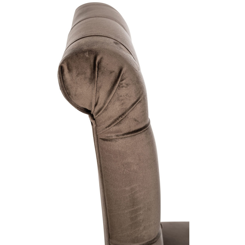 Chaise de salle à manger Lisburn, velours, marron