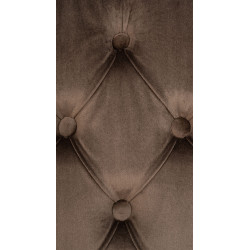 Sedia da pranzo Lisburn, velluto, marrone