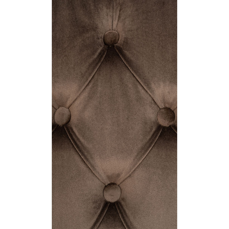 Sedia da pranzo Lisburn, velluto, marrone