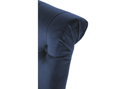 Sedia da pranzo Lisburn, velluto, blu