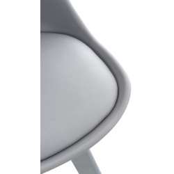 Chaise Linares, gris/gris