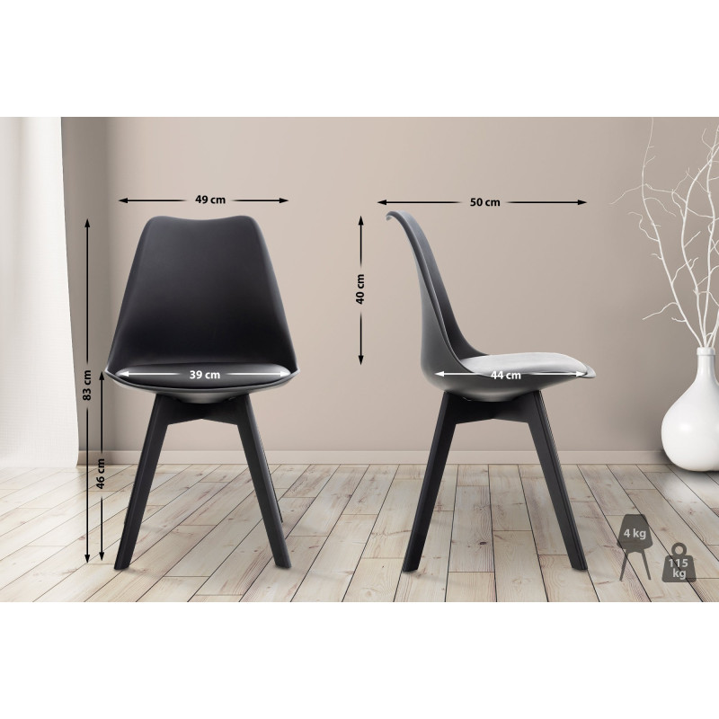 Chaise Linares, negro/negro