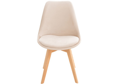 Poltrona Linares, velluto, beige