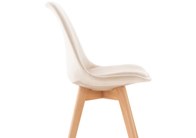 Poltrona Linares, velluto, beige