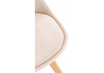 Poltrona Linares, velluto, beige