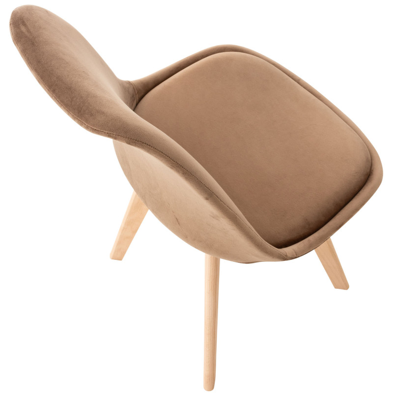 Sillón Linares, terciopelo, marrón