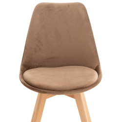 Sillón Linares, terciopelo, marrón