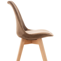 Sillón Linares, terciopelo, marrón