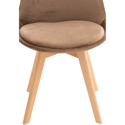 Sillón Linares, terciopelo, marrón