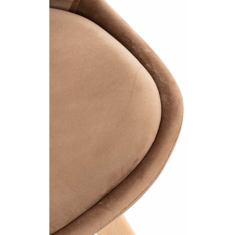 Sillón Linares, terciopelo, marrón