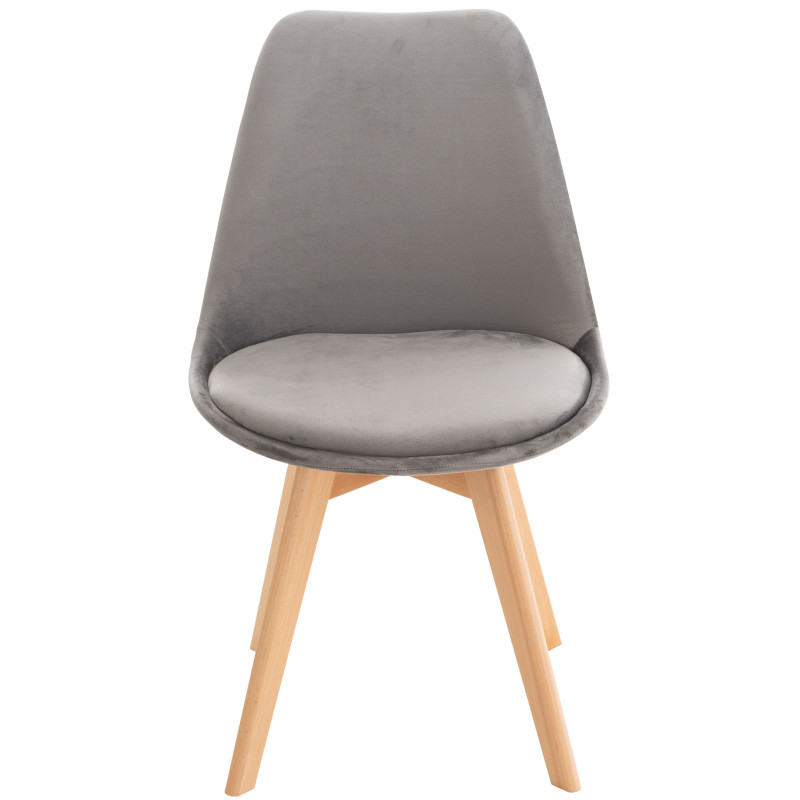 Fauteuil Linares, velours gris