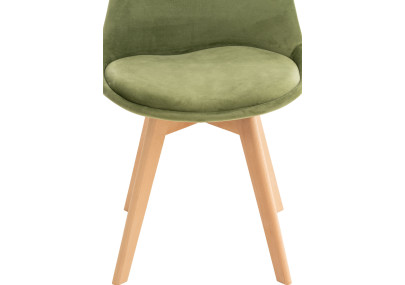 Poltrona Linares, velluto verde chiaro